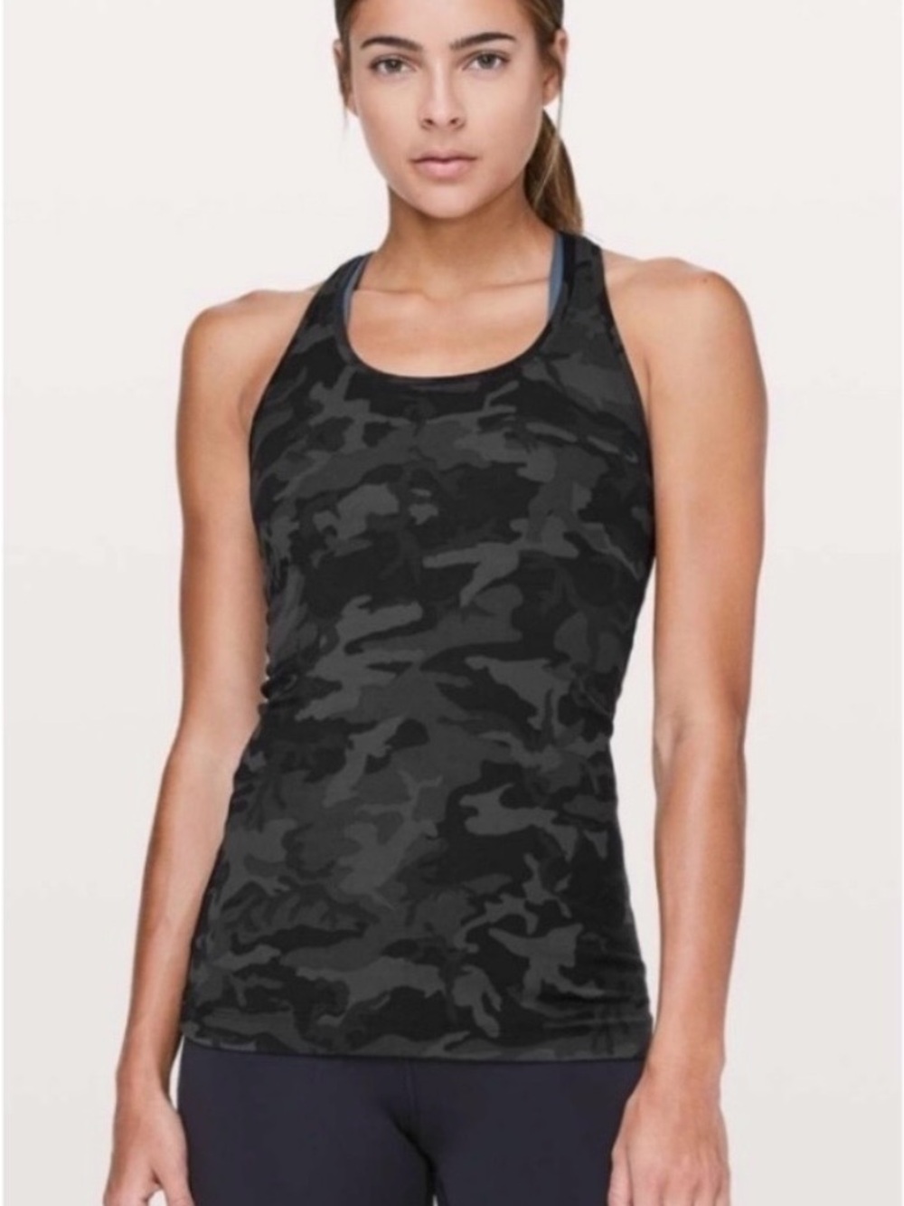 lululemon athletica Black Camo Racerback Tank